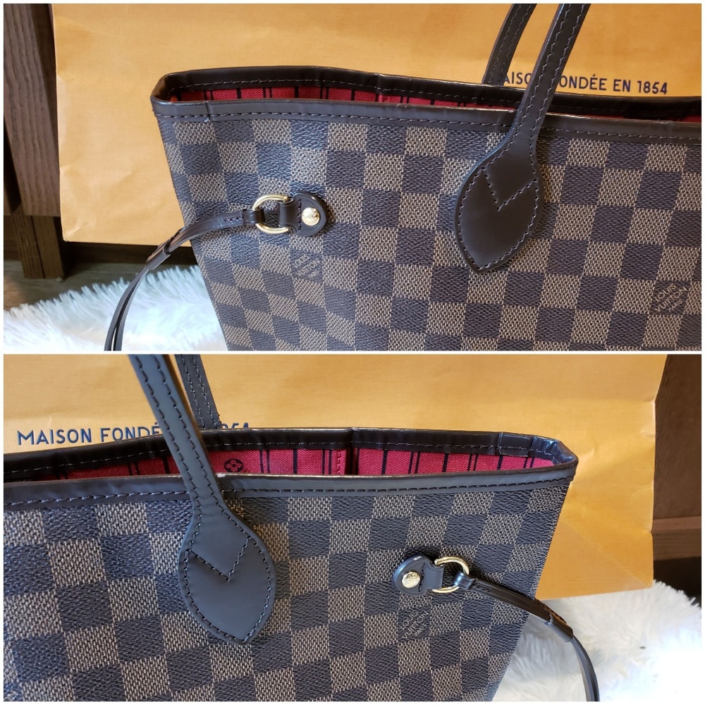 100% Auth Louis Vuitton Neverfull MM Damier Ebene - Picture 5 of 8